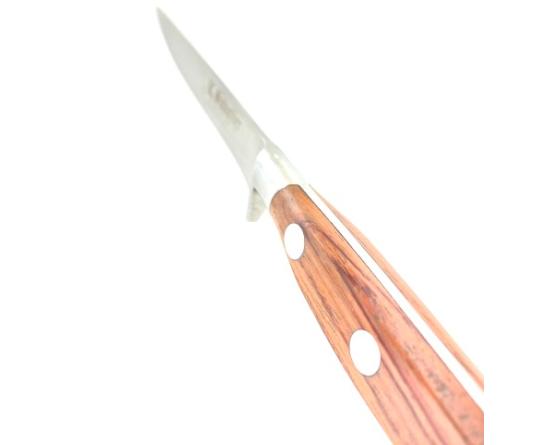 Sabatier Désosser 13 Cm - Bois Naturel Palissandre - Rivets Aluminium - Ref 430 Sabatier - DES-BUB-ALU
