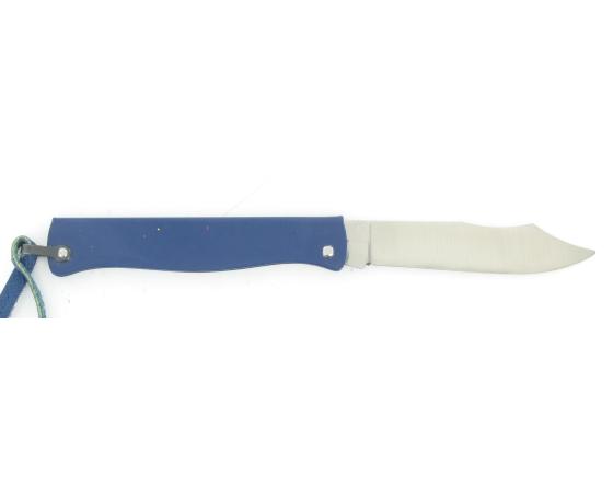 Sabatier Douk Douk 160 Inox - Manche Acier Couleur BLEU - GAINE CUIR Douk Douk - Thiers (Cognet) - 20145B