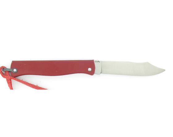 Sabatier Douk Douk 160 Inox - Manche Acier Couleur ROUGE - GAINE CUIR Douk Douk - Thiers (Cognet) - 20145R