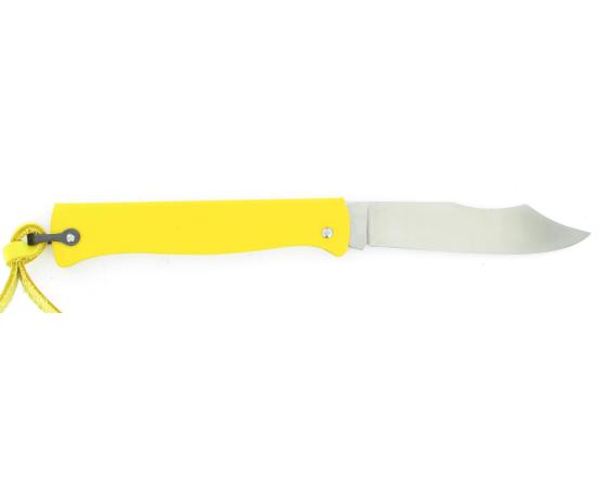 Sabatier Douk Douk 200 Inox - Manche Acier Couleur JAUNE - GAINE CUIR Douk Douk - Thiers (Cognet) - 20111J