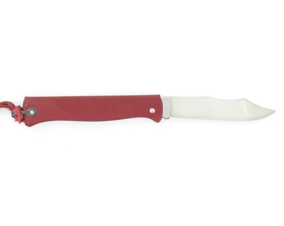 Sabatier Douk Douk 200 Inox - Manche Acier Couleur ROUGE - GAINE CUIR Douk Douk - Thiers (Cognet) - 20111R