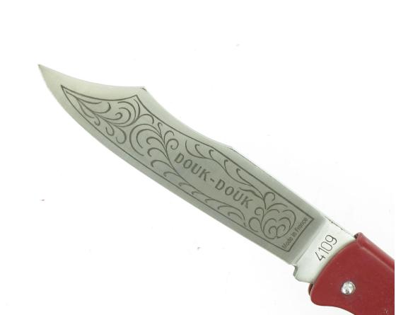 Sabatier Douk Douk 200 Inox - Manche Acier Couleur ROUGE - GAINE CUIR Douk Douk - Thiers (Cognet) - 20111R
