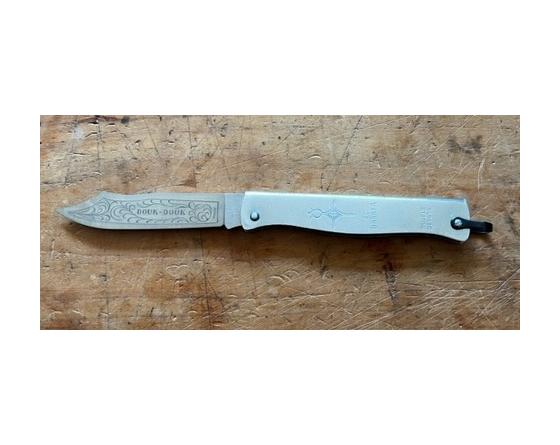 sabatier El Baraka 160 Carbone - Manche Acier Chromé - SERIE LIMITEE - lame sérigraphiée Douk Douk - Thiers (Cognet) - 20184