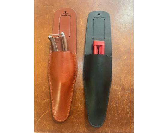 Sabatier Etui Cuir De Ceinture MARRON FONCE Pour Sécateur De Jardin