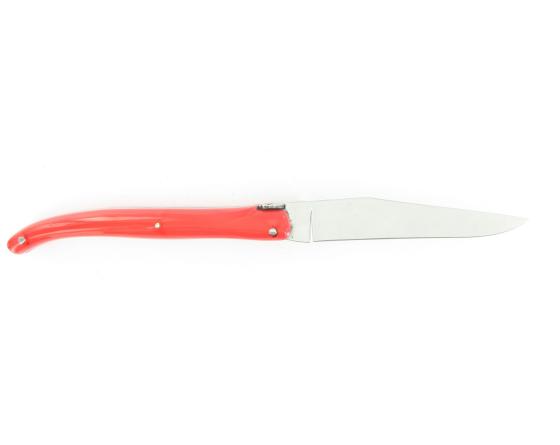 Sabatier Laguiole 11 Cm - Manche Acrylique Rouge - Tête De Mort Albrac Laguiole - 64103