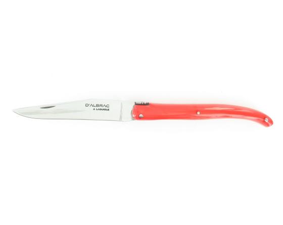 sabatier Laguiole 11 cm - manche Acrylique Rouge - tête de mort Albrac Laguiole - 64103