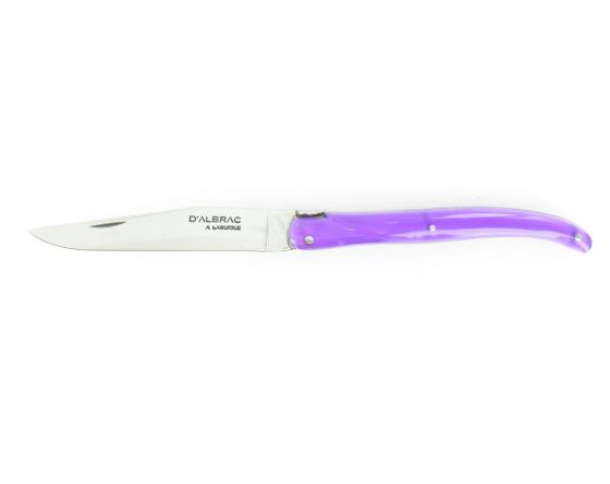 sabatier Laguiole 11 cm - manche Acrylique Violet - Coeur Albrac Laguiole - 64104