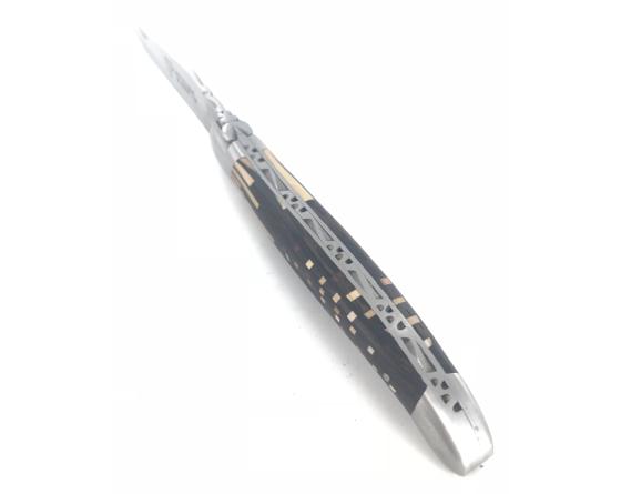 Sabatier Laguiole 12 Cm- Puzzle Etincelle - 2 Mitres Laguiole En Aubrac - 55201