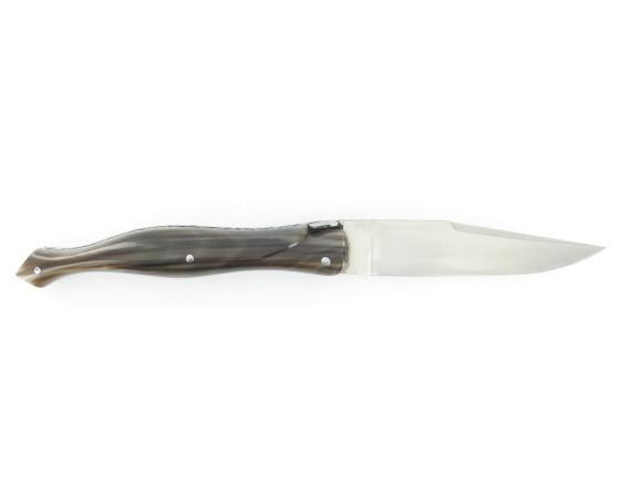 Sabatier Laguiole 15 Cm - Forgé (forme Flêche) - Plein Manche En Corne - GUILLOCHAGE Dubesset - Thiers - 61101