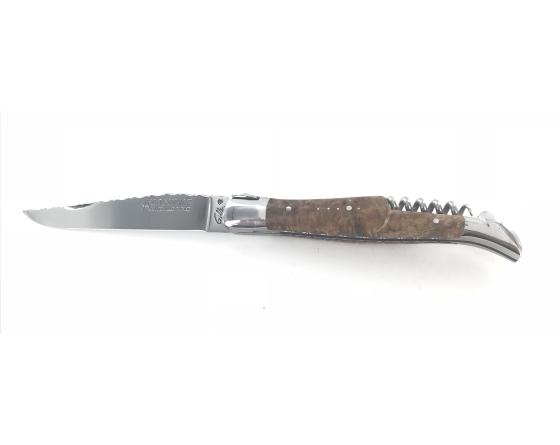 sabatier Laguiole 2 pièces Loupe d'Amboise - Fleur de Lys Fontenille Pataud - Thiers - 11267