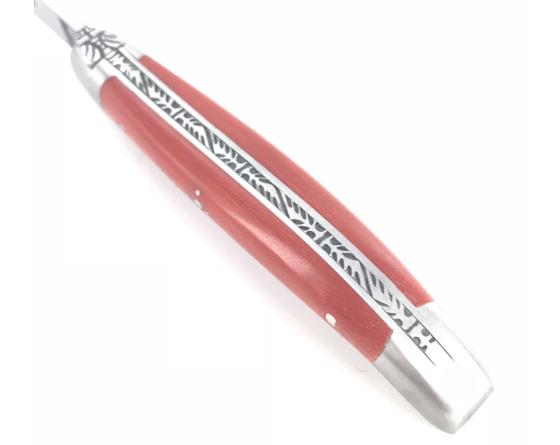 Sabatier Laguiole 9 Cm - 2 Mitres - Tissu Compressé Orange Forge De Laguiole - 60240O