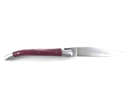 Sabatier Laguiole 9 Cm - 2 Mitres - Tissu Compressé Rouge Forge De Laguiole - 60240Rouge