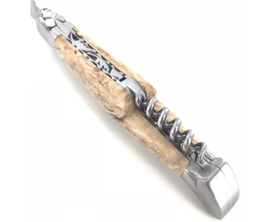 Sabatier Laguiole Bouleau Guilloché - 2 Mitres - 2 Pièces Fontenille Pataud - Thiers - 11265