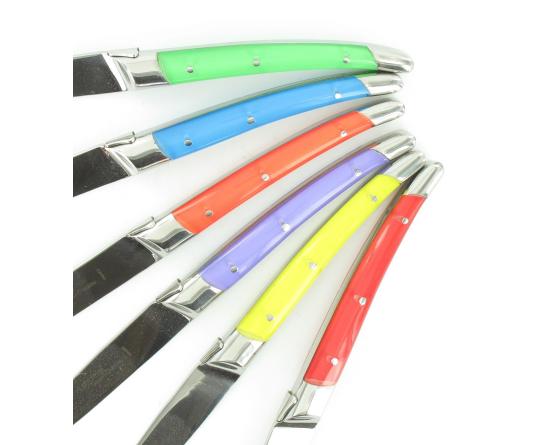 Sabatier Laguiole Moderne 6 Acryl Couleurs - Coffret De 6 Pièces Goyon Chazeau - Thiers - 25177