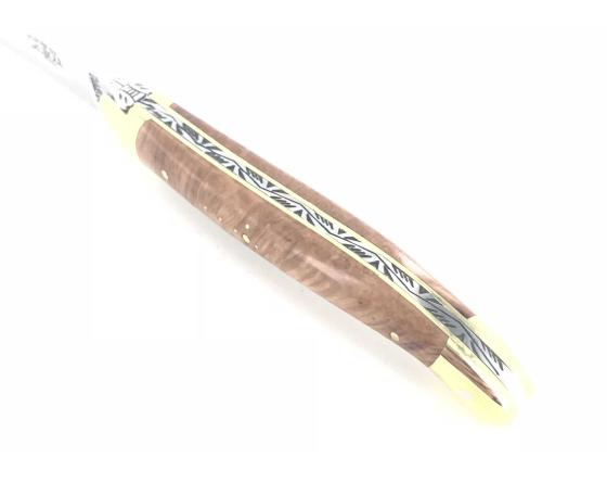 Sabatier Laguiole Tradition 11 Cm - 2 Mitres Laiton - Bruyère Forge De Laguiole - 60139
