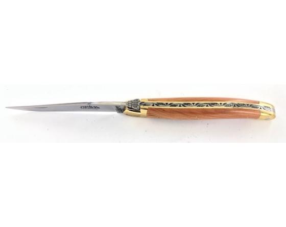 Sabatier Laguiole Tradition 11 Cm - 2 Mitres Laiton - Genévrier Forge De Laguiole - 60138