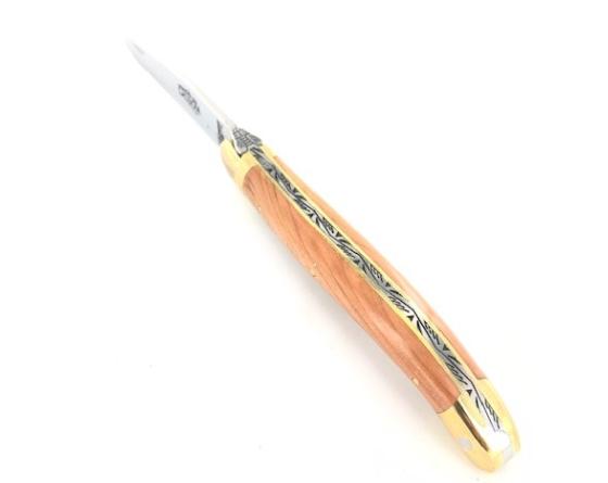 Sabatier Laguiole Tradition 11 Cm - 2 Mitres Laiton - Genévrier Forge De Laguiole - 60138