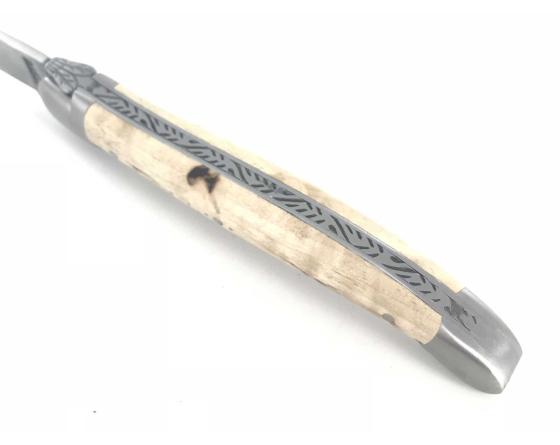 Sabatier Laguiole Tradition 12 Cm - 2 Mitres - Bouleau Madré Forge De Laguiole - 60233