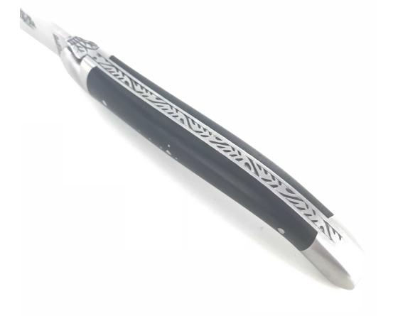 Sabatier Laguiole Tradition 12 Cm - 2 Mitres - Ebène Forge De Laguiole - 60231