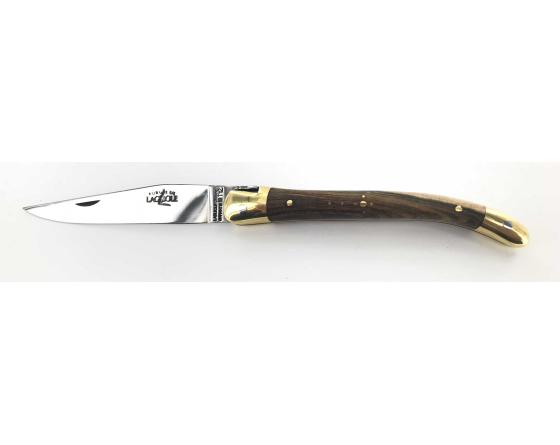 sabatier Laguiole Tradition 9 cm - 2 mitres laiton - Pistachier Forge de Laguiole - 60137