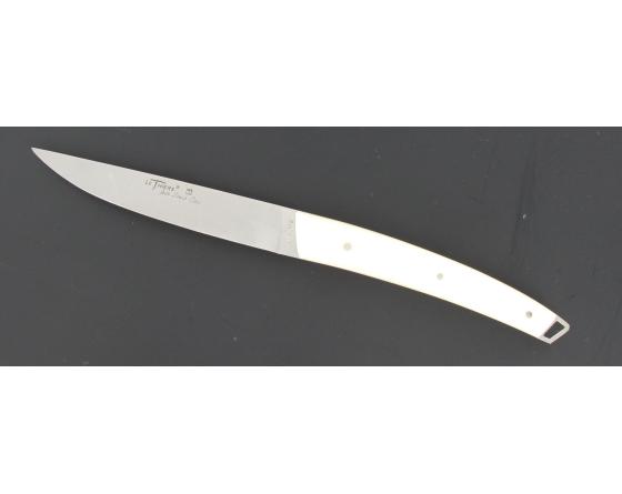 Sabatier "Lame Du Bougnat" - Le Thiers Table - Coffret De 6 Pièces - Manche Blanc Locau -Thiers - 30210B