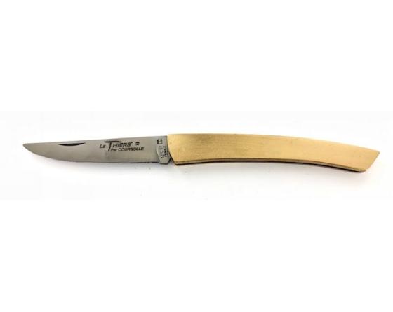 Sabatier Le Thiers Coursolle 12 Cm Manche Laiton Satiné Uni Coursolle - Thiers - 17162