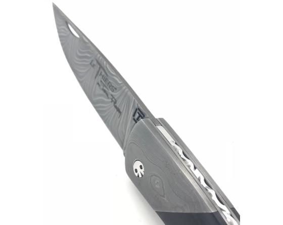 Sabatier Le Thiers - Lame Et Mitre Damas - Ebène / Skull Tom Fleury - Thiers - 76116