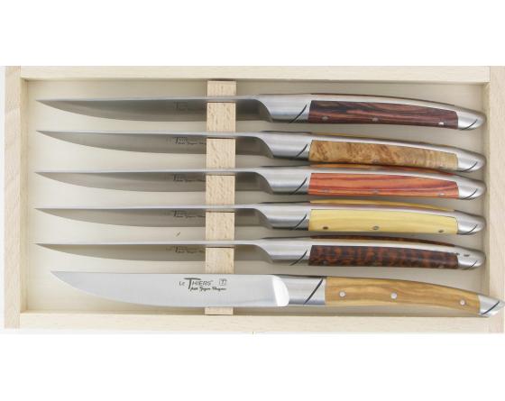 sabatier Le Thiers Table 6 Bois - Gamme Avantage - coffret de 6 pièces Goyon Chazeau - Thiers - 25134