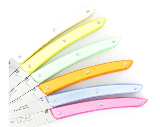 Sabatier Le Thiers Table - Coffret De 6 Pièces - Manche 6 Couleurs Facosa - Thiers - 50145