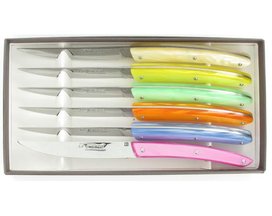 sabatier Le Thiers Table - coffret de 6 pièces - Manche 6 couleurs Facosa - Thiers - 50145