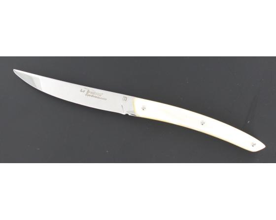 Sabatier Le Thiers Table - Coffret De 6 Pièces - Manche Acrylique Champagne Facosa - Thiers - 50143