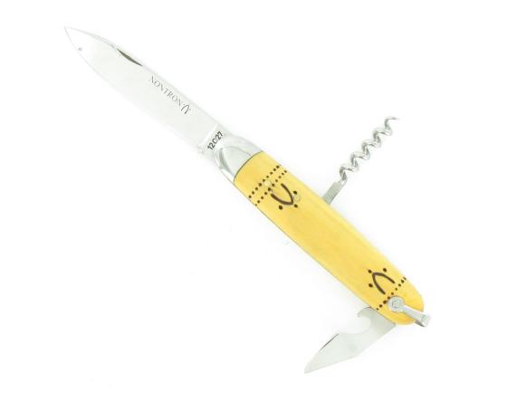 Sabatier Navette - 1 Mitre - 3 Pièces - Manche En Buis Avec Pyrogravure Nontron - 60205