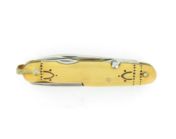 Sabatier Navette - 6 Pièces - Manche En Buis Avec Pyrogravure Nontron - 60179