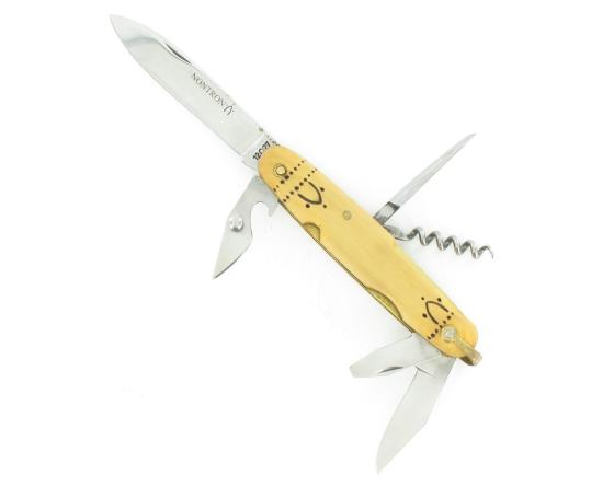 Sabatier Navette - 6 Pièces - Manche En Buis Avec Pyrogravure Nontron - 60179