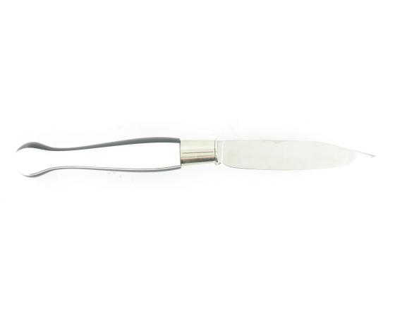 Sabatier Nontron Virole N° 25 - Boule Le Taiji - Manche Corian Blanc Et Noir Insert Aluminium Nontron - 60164