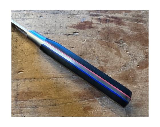 Sabatier Office 10 Cm - Intercalaires Manche BLEU Et ROUGE - Ref 445 Sabatier - OFF10-bleurouge