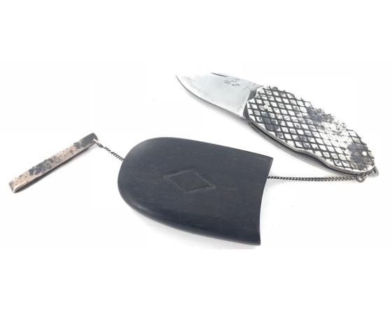 sabatier Patt - Keoded - métal argenté patiné - fourreau ébène Patt - France - 36106