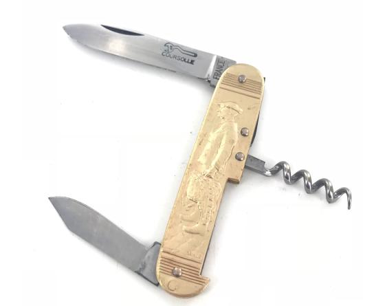 Sabatier Pêcheur - Port - 3 Pièces (2 Lames + 1 Tire-bouchon) Coursolle - Thiers - 17188