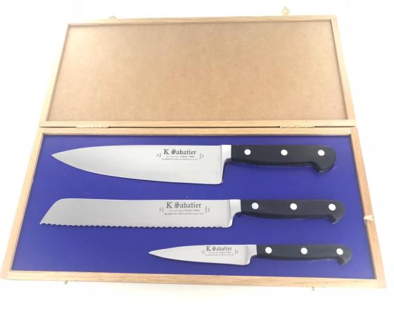 sabatier Proxus - Coffret Chêne - Cuisine 21 cm - Pain 21 cm - Office 8 cm Sabatier - 8888COFFCHENE2