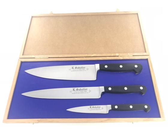 sabatier Proxus - Coffret Chêne - Cuisine 21 cm - Trancharlard 21 cm - Office 8 cm Sabatier - 8888COFFCHENE1
