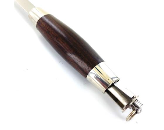 Sabatier Remaud - Couteau Tonneau Grand Modèle - Ebène De Macassar - Mitres En Maillechort Remaud Jean-Michel - 52134