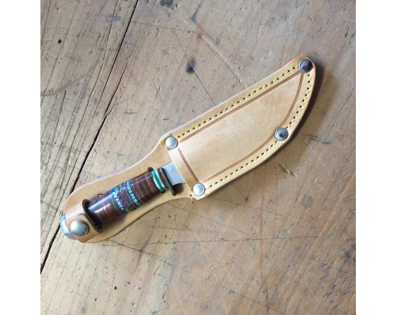 Sabatier SCOUT POIGNARD PETIT MODELE - RONDELLES DE CUIR - ACIER CARBONE Sabatier - PMscount