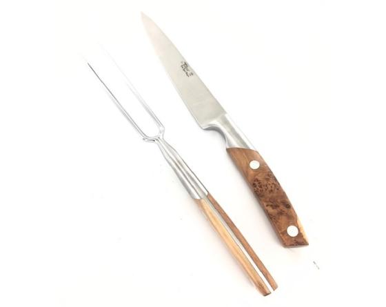 Sabatier Service à Découper Baïonnette - Le Thiers Par Goyon - Manche Genévrier Goyon Chazeau - Thiers - 25261