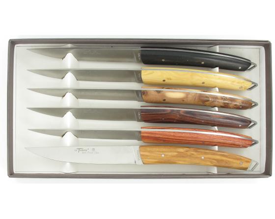 sabatier "Tably" - Le Thiers Table 6 bois différents - coffret de 6 pièces Locau -Thiers - 30213