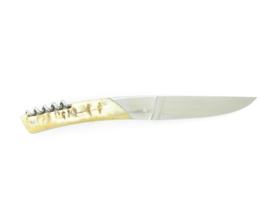 Sabatier Thiers 11 Cm CORNE De BELIER Avec Tire-bouchon Florinox - Thiers - 14171