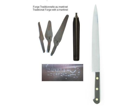 sabatier Tranchelard 25 cm Canadienne - Manche Bois - CARBONE Ref 303 Sabatier - ANCTL25CANAO