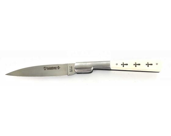 sabatier Vendetta 12 cm - Os - Guilloché - 3 croix gravées PassionFrance - 86133