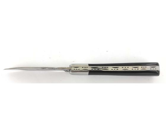 Sabatier Yssingeaux 11 Cm - Corne Noire - Guilloché PassionFrance - 86127