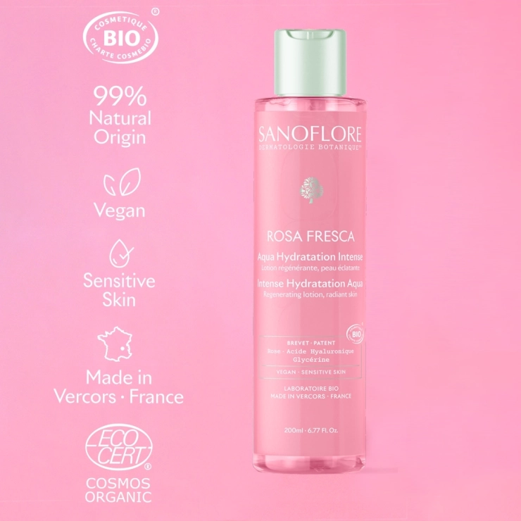 Sanoflore Aqua Hydratation Intense Une Eau De Soin Hydratante Revitalisante Et Booster D'éclat