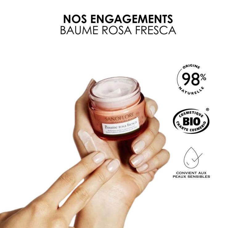 Sanoflore Baume Rosa Fresca Soin Visage Hydratant Multi-usage Certifié Bio